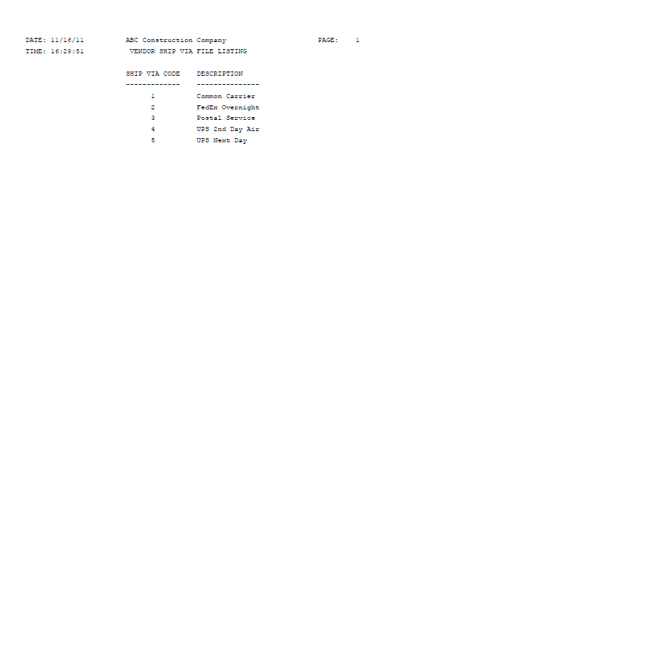Ship Via File Listing - Sample Report | Trimble Help (beta)