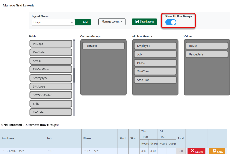 Set Up an Alternate Layout for Grid Timecards | Trimble Help (beta)