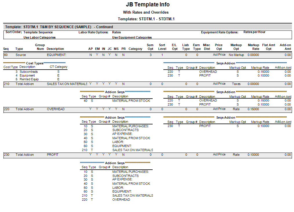 JB T&M Template Setup | Trimble Help (beta)